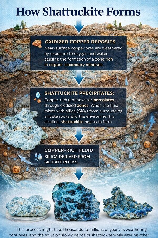 Infographic - How Shattuckite Forms